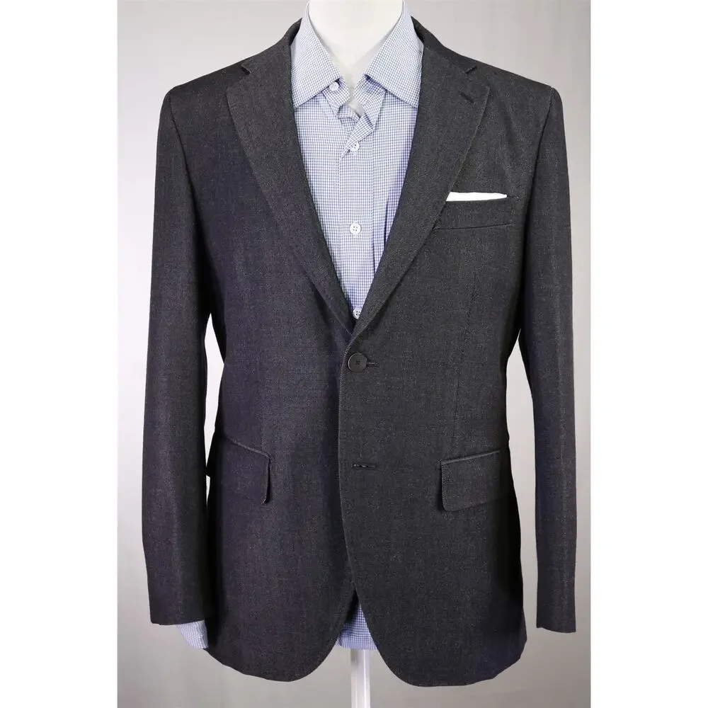 Paul Stuart Gray Twill Iridescent Wool 2-Btn Travel Blazer Jacket 38S